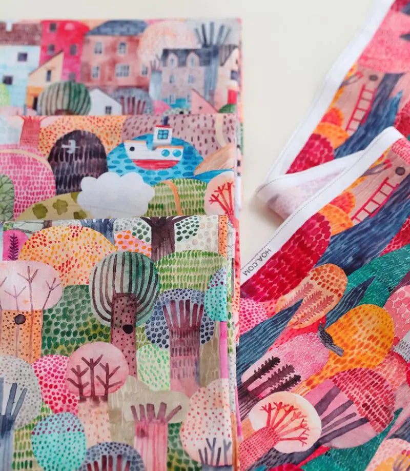 Fruit Print Cotton Fabric by the Meter – Breathable Woven Cloth for Quilting, Sewing & DIY