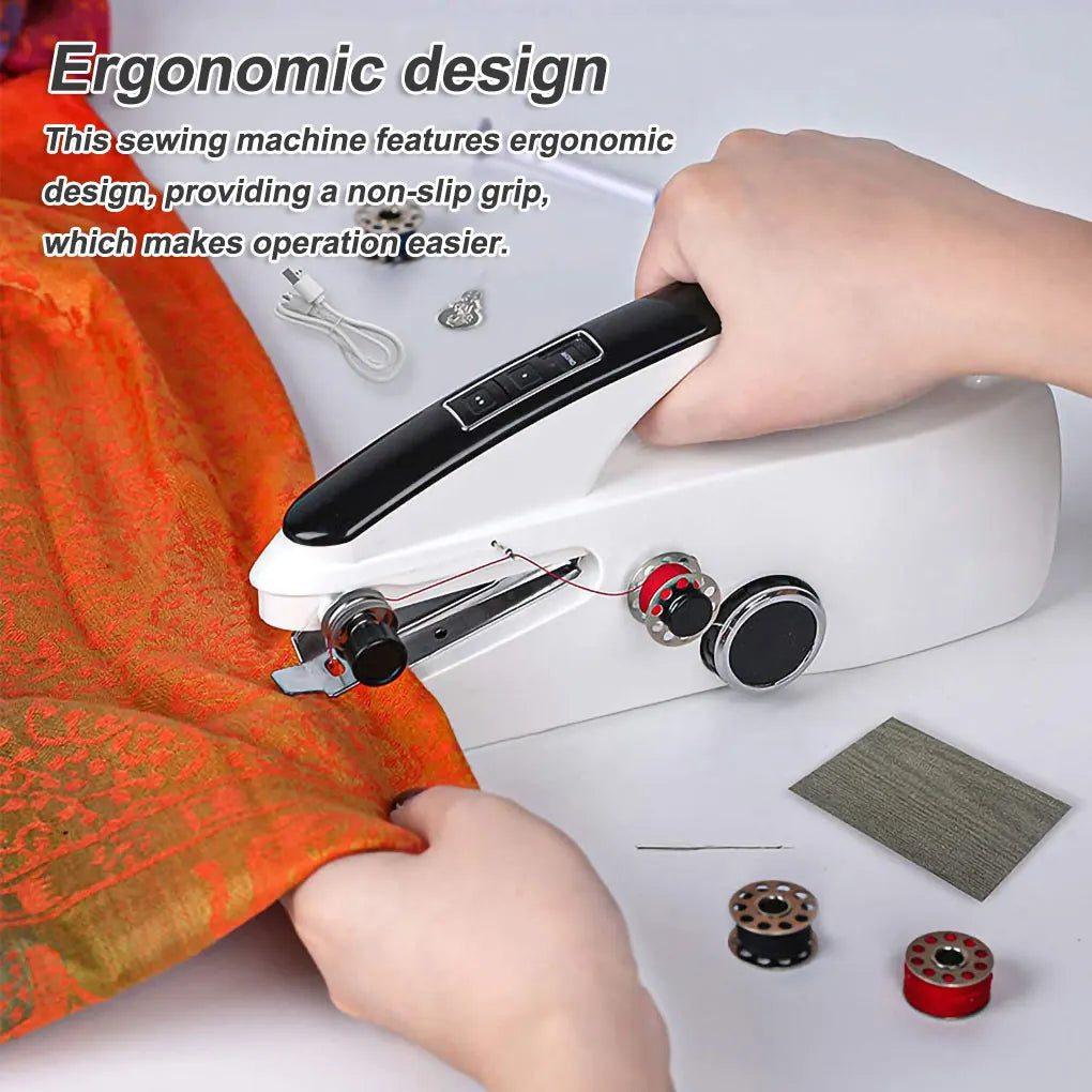 Máquina de coser portátil – Funciona con pilas y USB. Mini herramienta de costura portátil.