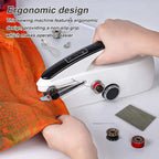 Máquina de coser portátil – Funciona con pilas y USB. Mini herramienta de costura portátil.