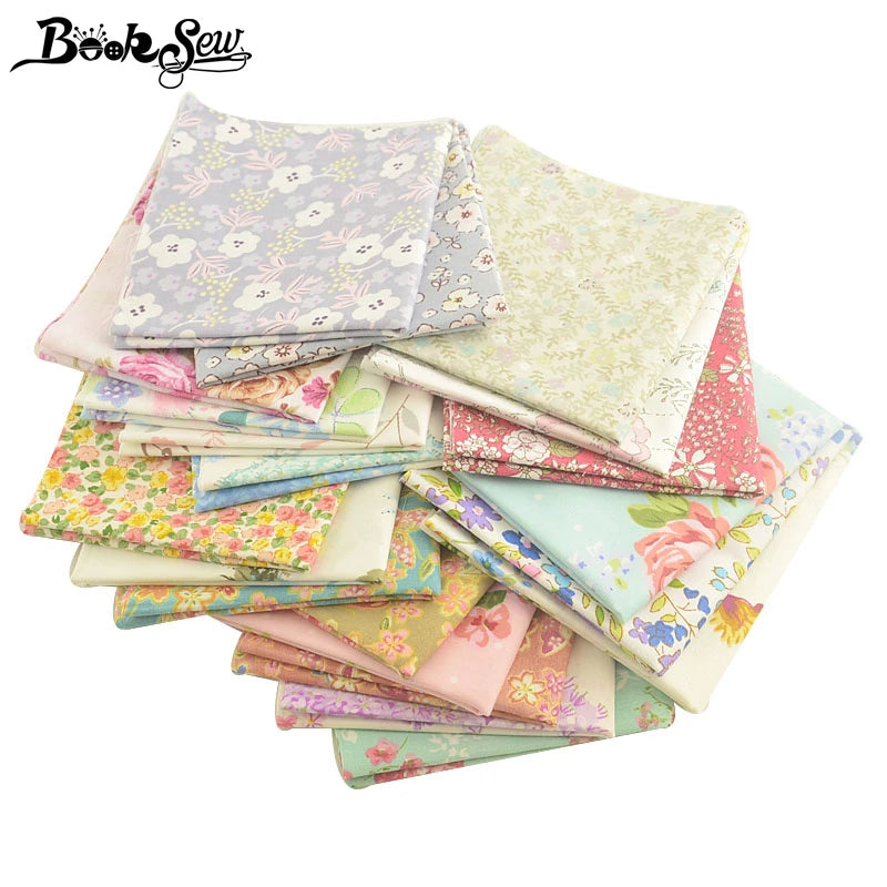 Floral Cotton Fabric - 25x45cm 100% Cotton Patchwork Fabric