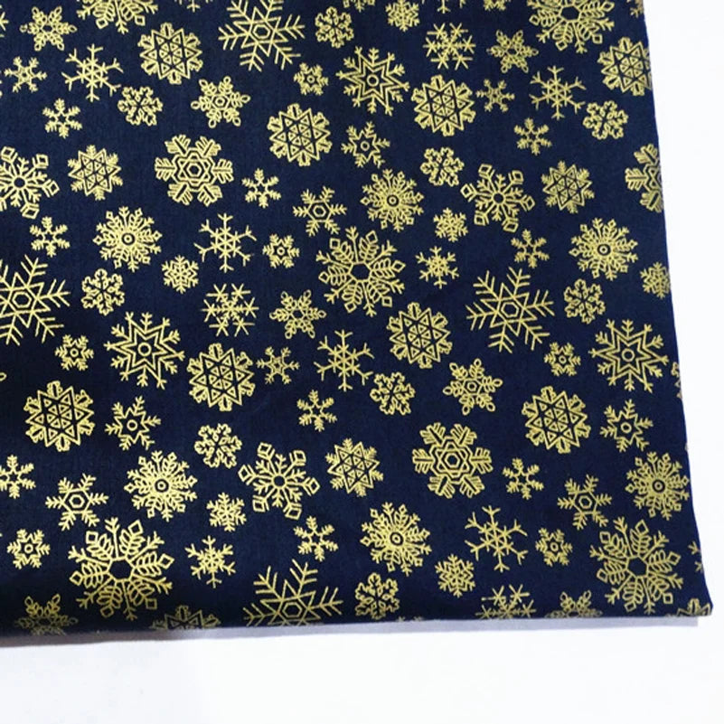 Christmas Twill Cotton Fabric – Santa, Trees & Holiday Prints, 0.5m x 1.6m