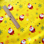 Christmas Twill Cotton Fabric – Santa, Trees & Holiday Prints, 0.5m x 1.6m
