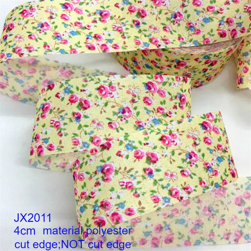 Floral Printed Fabric Ribbon – 10-Yard Roll
