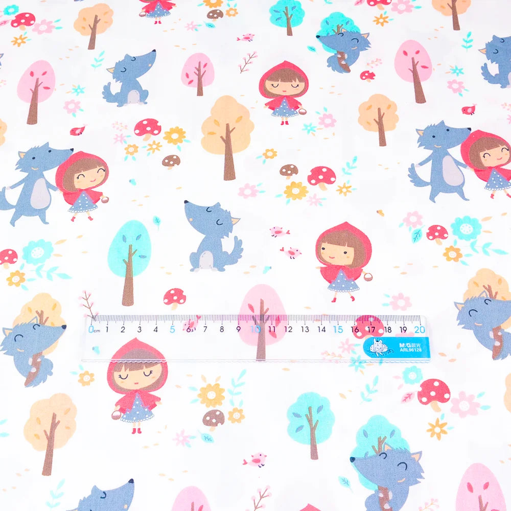 Teramila Cotton Fabric Meter Cute Cartoon Design Telas Tissu DIY Patchwork Quilts Dress Bedsheet For Baby Kids Home Textile