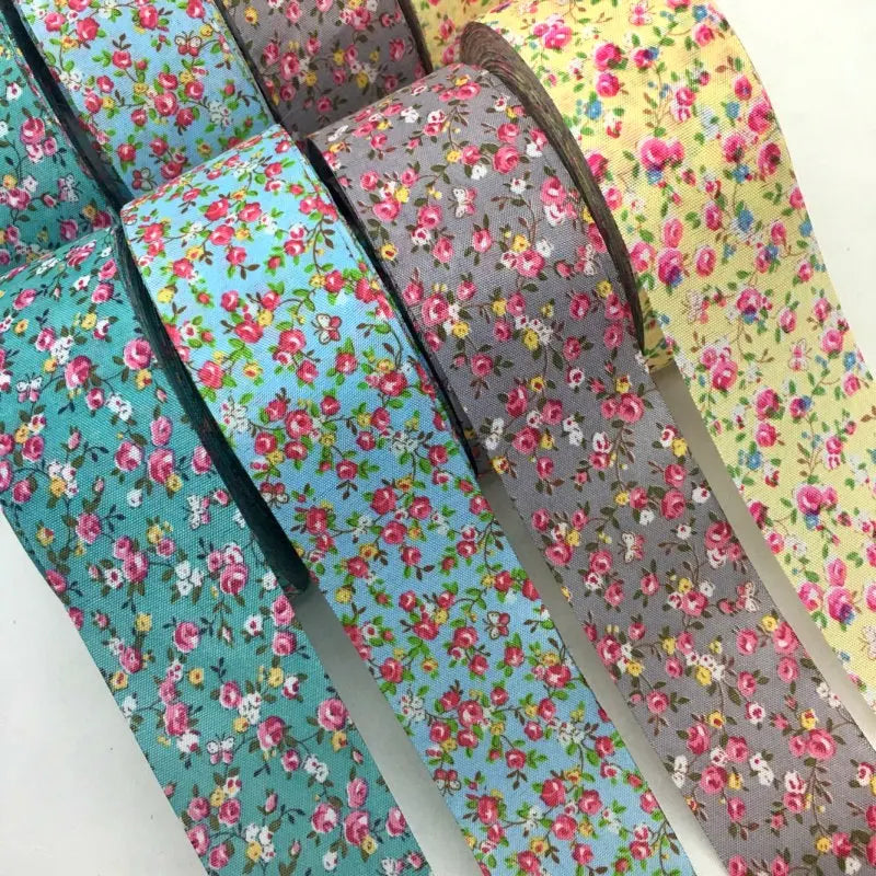 Floral Printed Fabric Ribbon – 10-Yard Roll