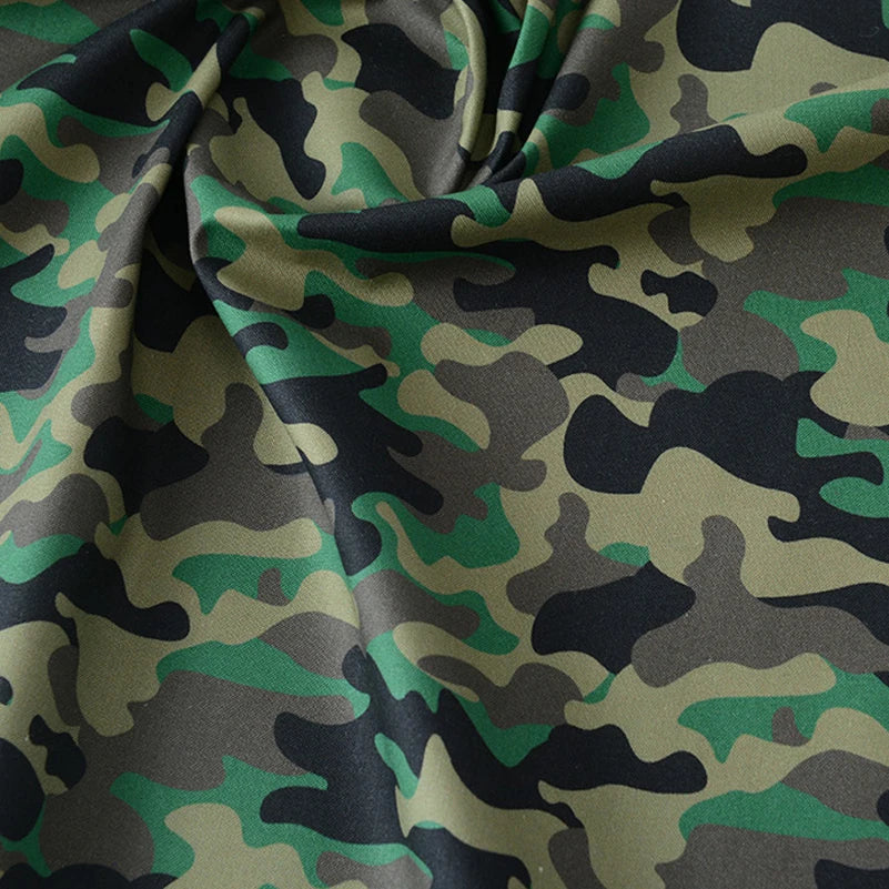 Camouflage Print 100% Cotton Fabric – 145cm Wide, 220g/m | Military & Outdoor DIY Sewing