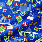 Christmas Twill Cotton Fabric – Santa, Trees & Holiday Prints, 0.5m x 1.6m