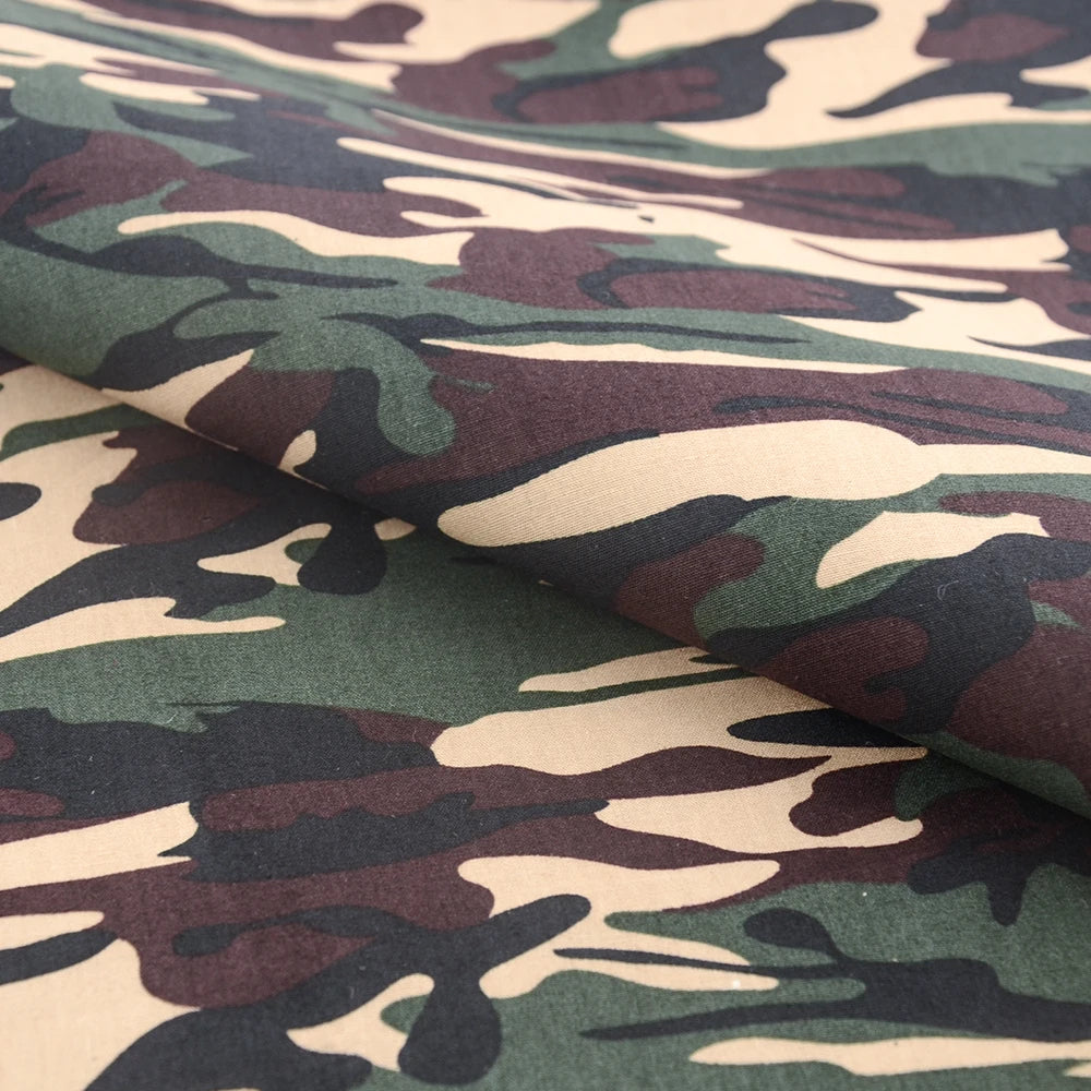 Camouflage Print 100% Cotton Poplin Quilting Fabric – 145cm Wide