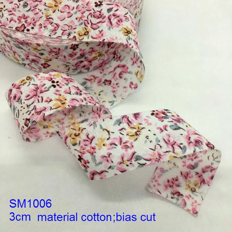 Floral Printed Fabric Ribbon – 10-Yard Roll