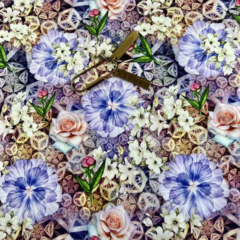 Fabric - 40 Precut Strips (6.35 X 49.78 cm) for Quilting And Sewing, 20 Floral Prints Assortment, 100% Material,
