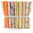 Cuadros de tela precortados – 100% algodón | Estampados florales, a cuadros y de rayas | Elige tu combinación de colores
