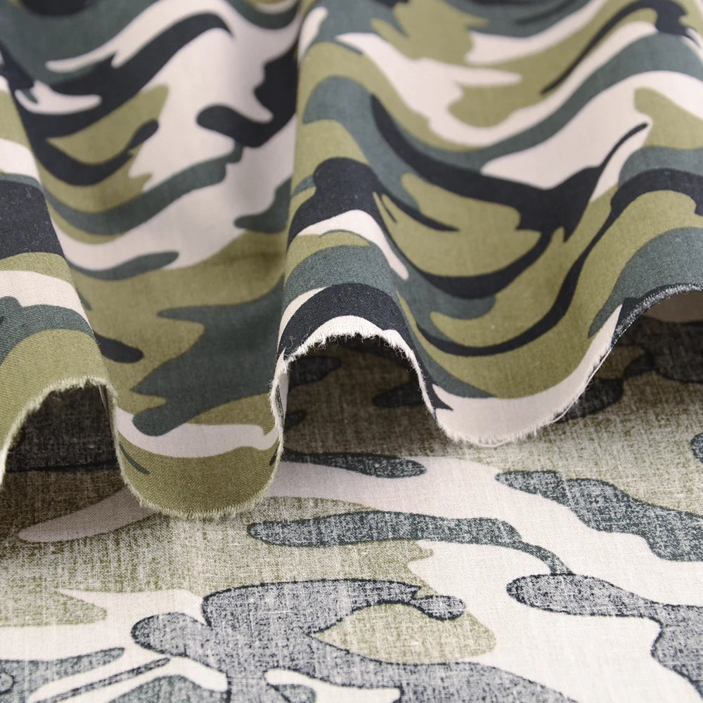 Camouflage Print 100% Cotton Poplin Quilting Fabric – 145cm Wide