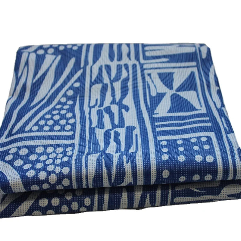 African Ankara Wax Print Fabric – 100% Polyester, 6 Yards (110cm Wide) – Floral Batik for Dresses & Banquet Wear