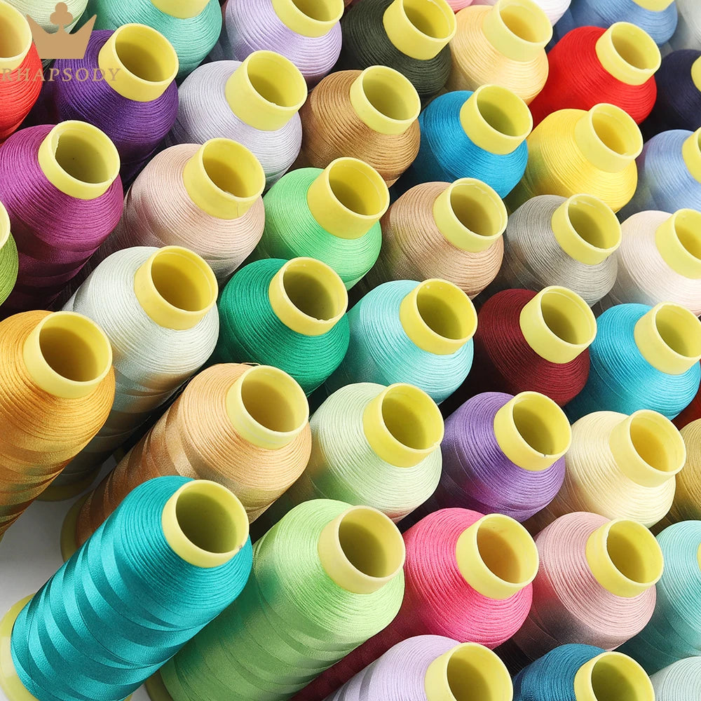 40WT Polyester Embroidery Thread – 5000 Meters per Spool | 128 Colors for Machine & Hand Embroidery