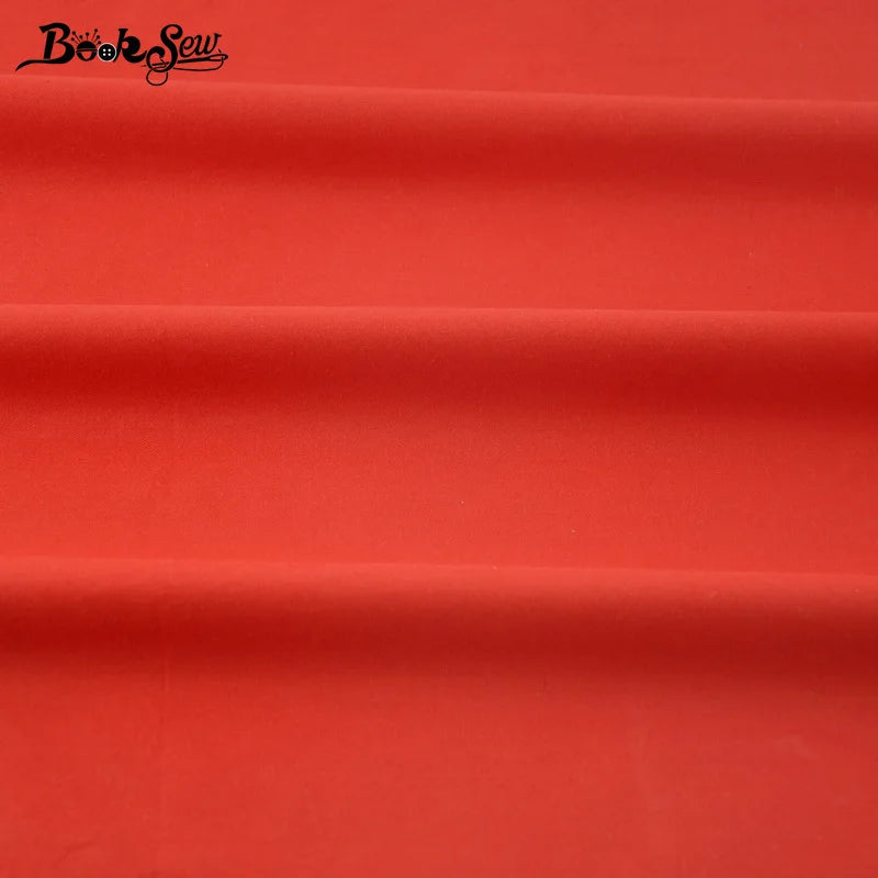 Booksew Telas De Algodon Para Patchwork Sewing Fabric Twill Classic Red Solid Color 100% Cotton Material Tecidos Para Costura