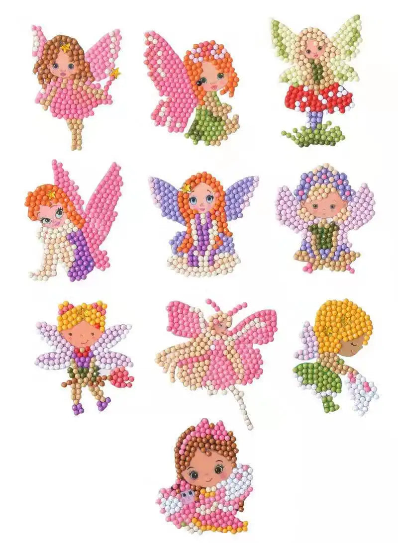 Kits de pintura de diamantes 5D para niños, pegatinas de animales con diamantes DIY, arte de diamantes digital hecho a mano, mosaico de manualidades