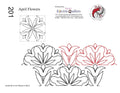 201 April Flowers Pantograph And Blocks Combo