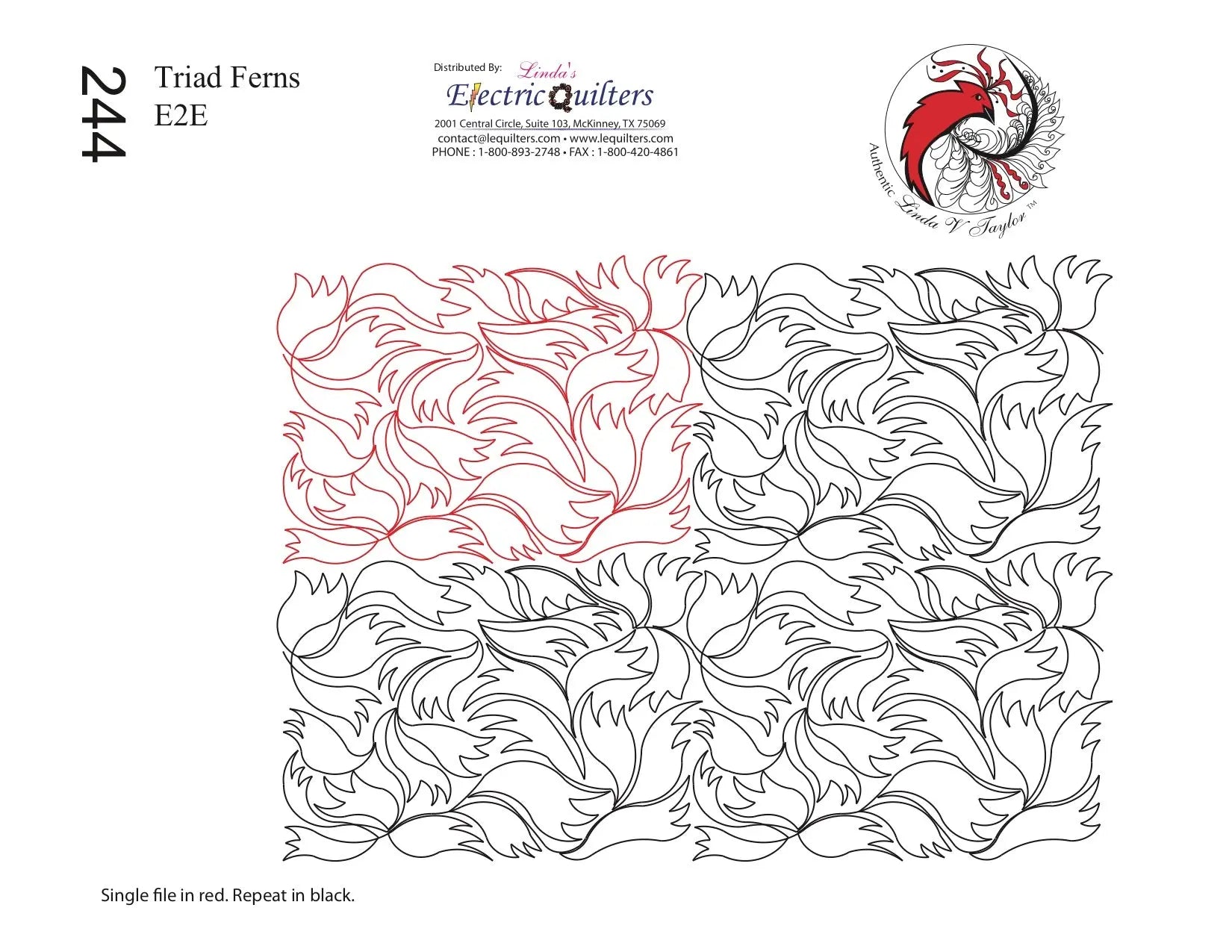 244 Triad Ferns Pantograph by Linda V. Taylor