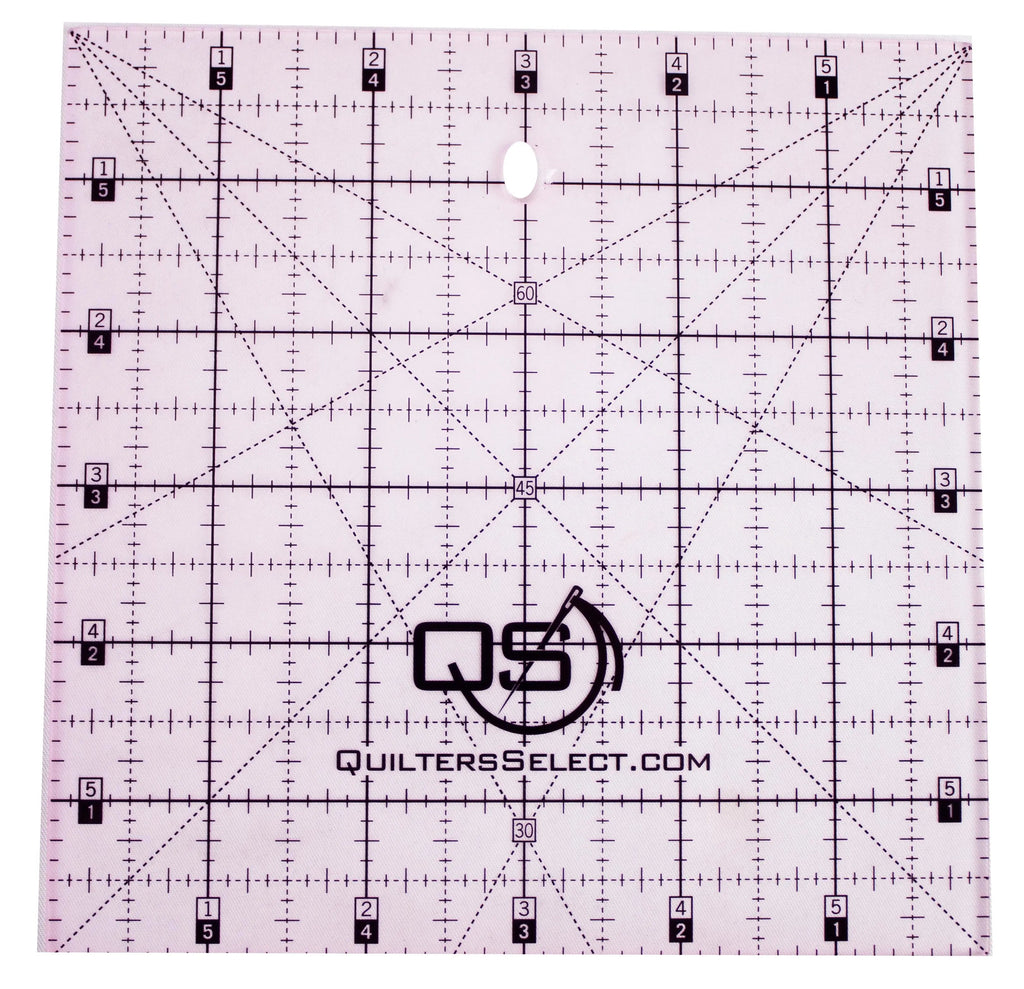 Quilters Select Pink Non-Slip Ruler 6"x 6"