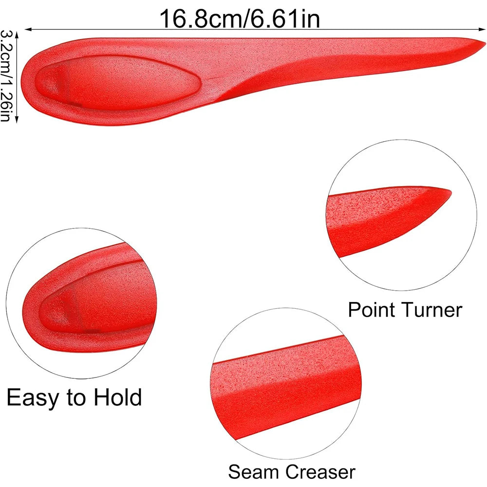 Seam Creaser & Point Turner Tool – Plastic, 6.6" – For Quilting, Sewing & DIY