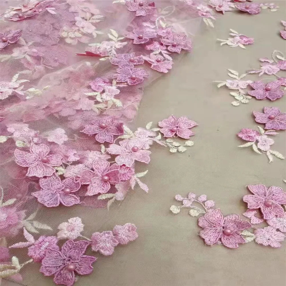 Embroidered Brocade Dress Fabric – Breathable Poly-Cotton Blend for Bridal, Formal & Fashion Wear