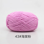 Hilo de algodón con leche de 4 cabos – 80% algodón, 20% fibra de leche | ~90 m (~98 yd) por madeja | Tejido a mano y a crochet