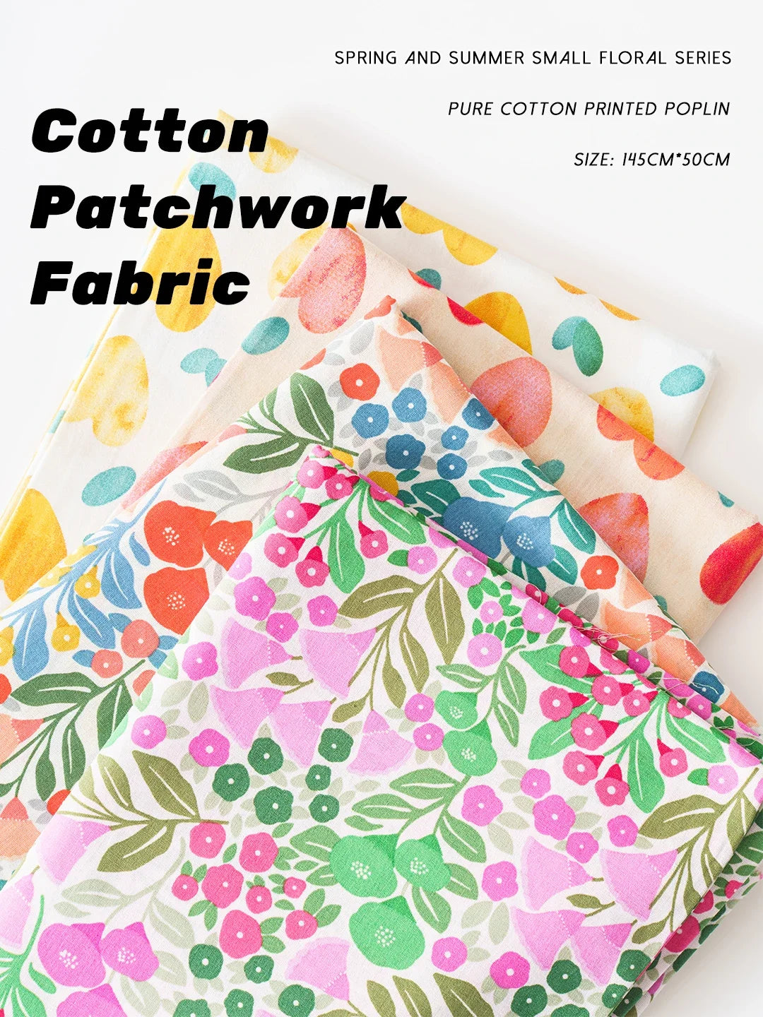 Pastoral Print 100% Cotton Poplin Fabric – 145cm Wide, Sold by 0.5m | Quilting, Dressmaking & Doll Sewing