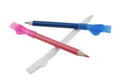 Water-Soluble Fabric Marking Pencils with Brush Cap – 3 Colors | Tailor Chalk Pencil Set for Sewing & Quilting