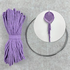 Kit de macramé Corazón y Flores para Colgar en la Pared — Kit de Manualidades DIY para Principiantes | Poliéster