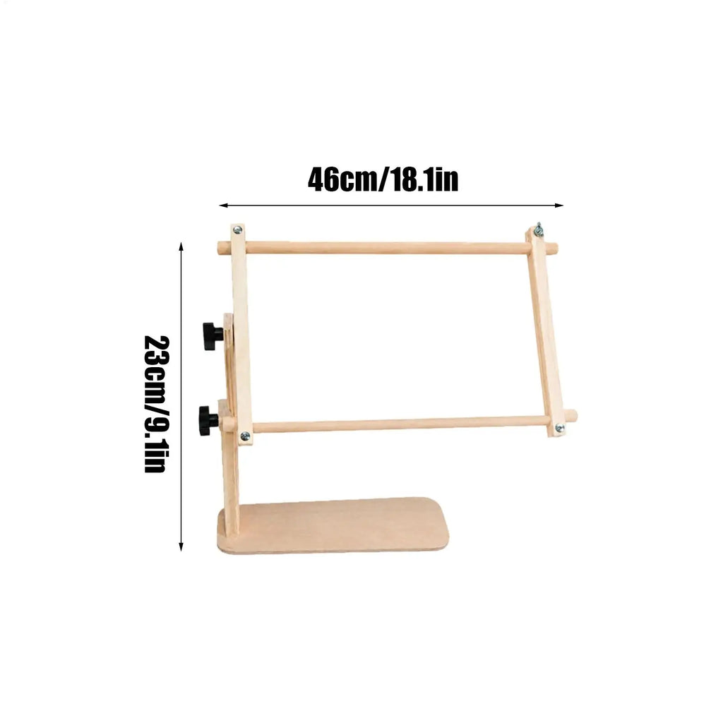 Adjustable Wooden Embroidery Hoop Stand – 2 Sizes