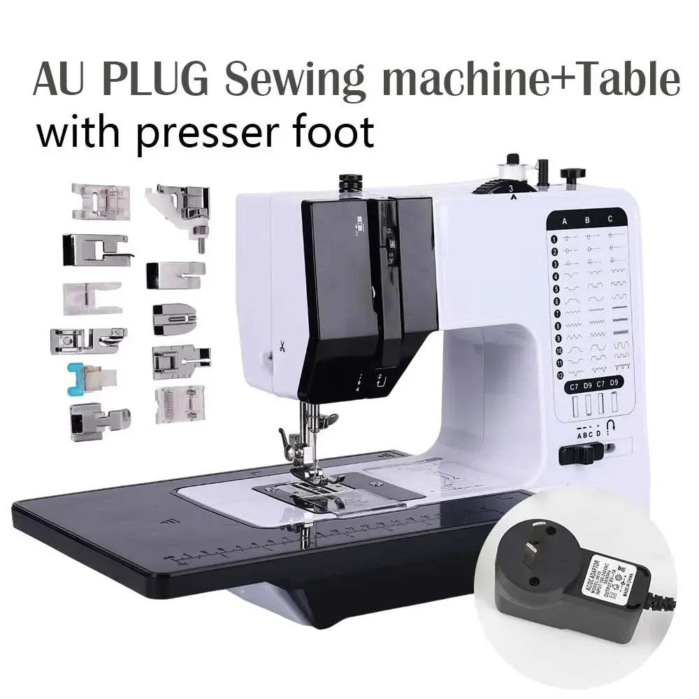 38-Stitch Mini Sewing Machine – Portable, LED Light, Foot Pedal & Bundle Options