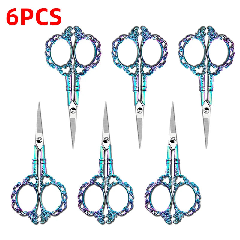 Tijeras de sastre retro – Tijeras de bordar y coser de acero inoxidable | Unidad individual, paquete de 3 y paquete de 6