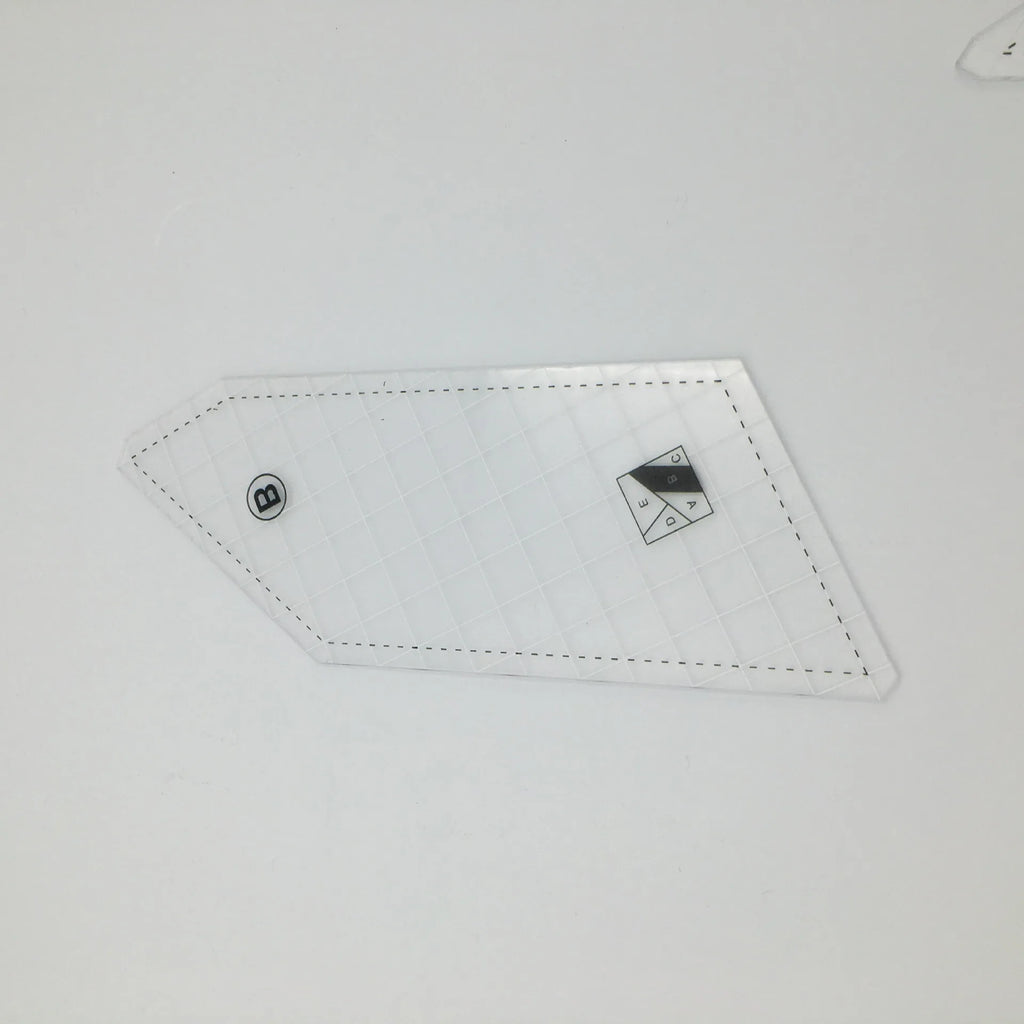 5-Piece Acrylic Quilting Ruler Template Set - DIY Patchwork & Cutting Templates