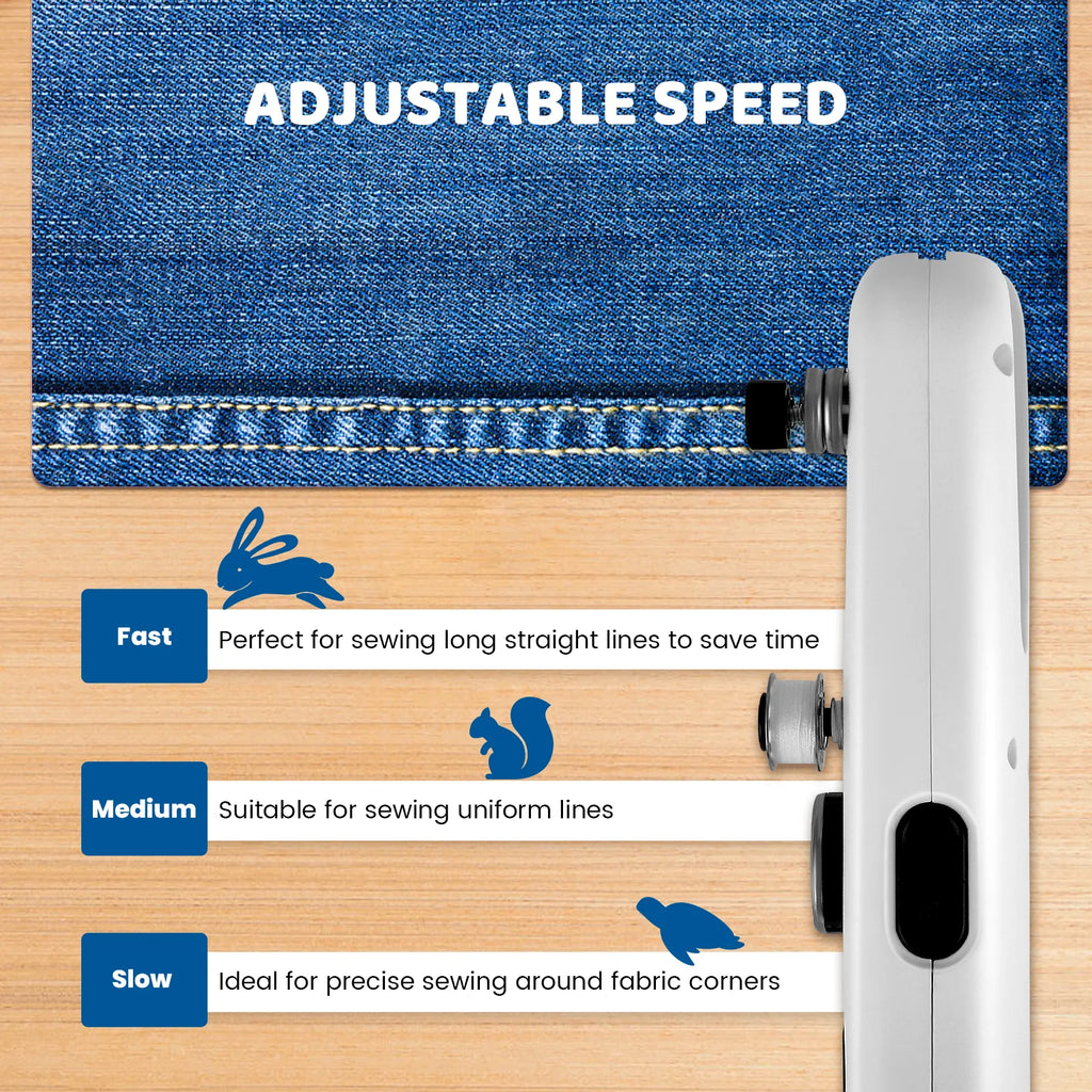 Electric Mini Handheld Sewing Machine with LED Display