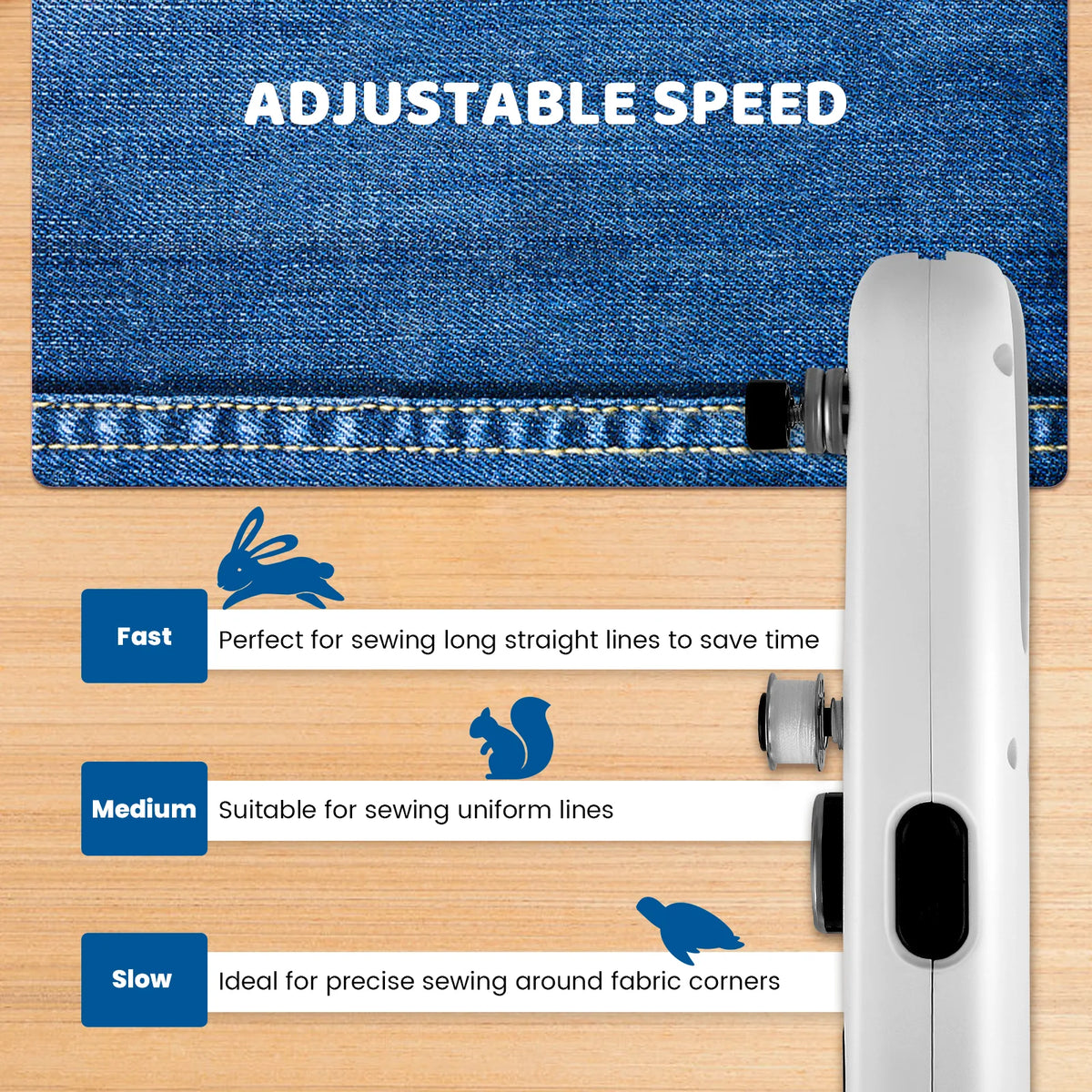 Electric Mini Handheld Sewing Machine with LED Display