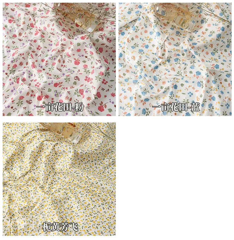 Rural Style Small Floral Print 100% Cotton Fabric | 160cm Wide | 0.5m, 1m & 2m