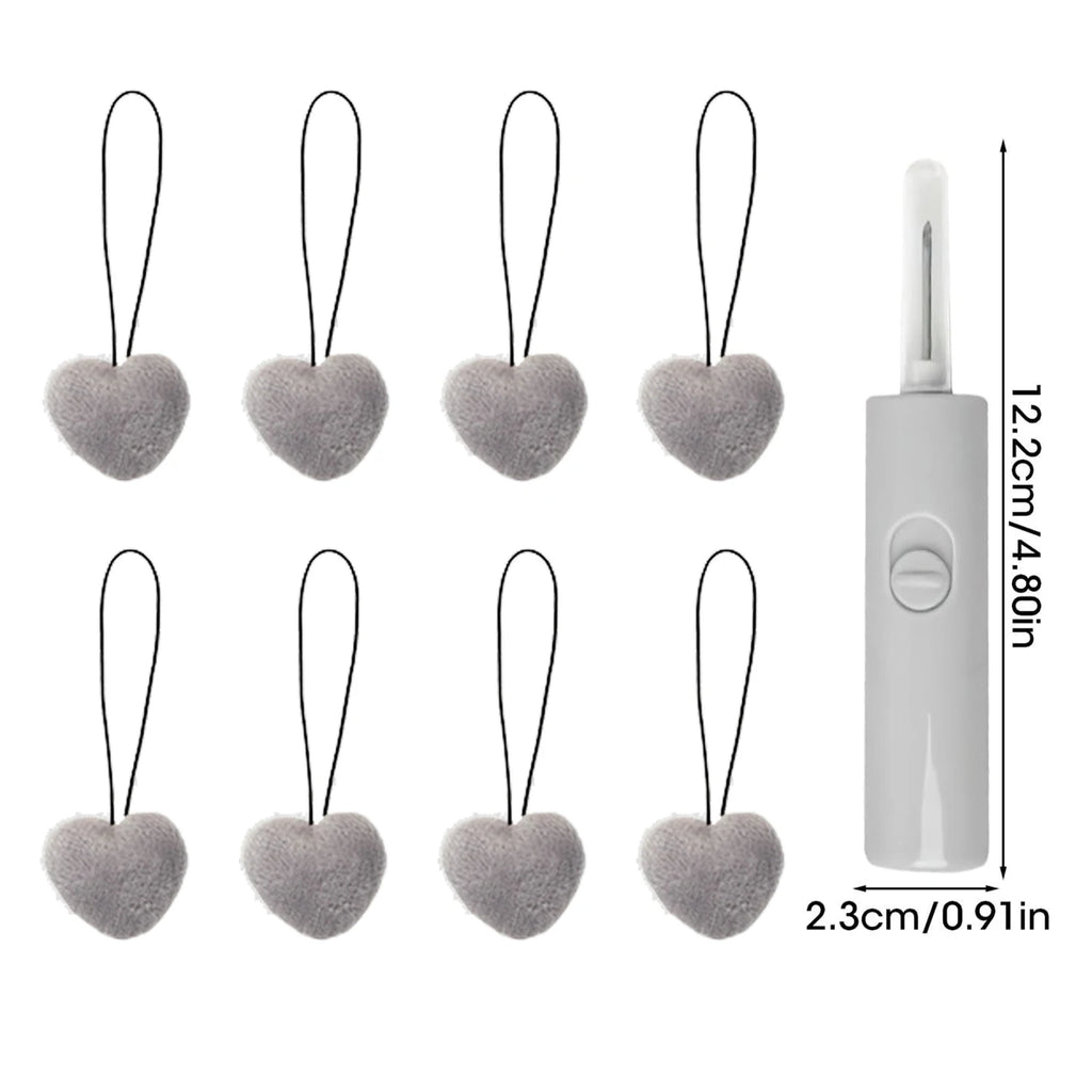 Clips para sujetar edredones y colchas – Paquete de 8 con gancho, estilos de corazón y redondos