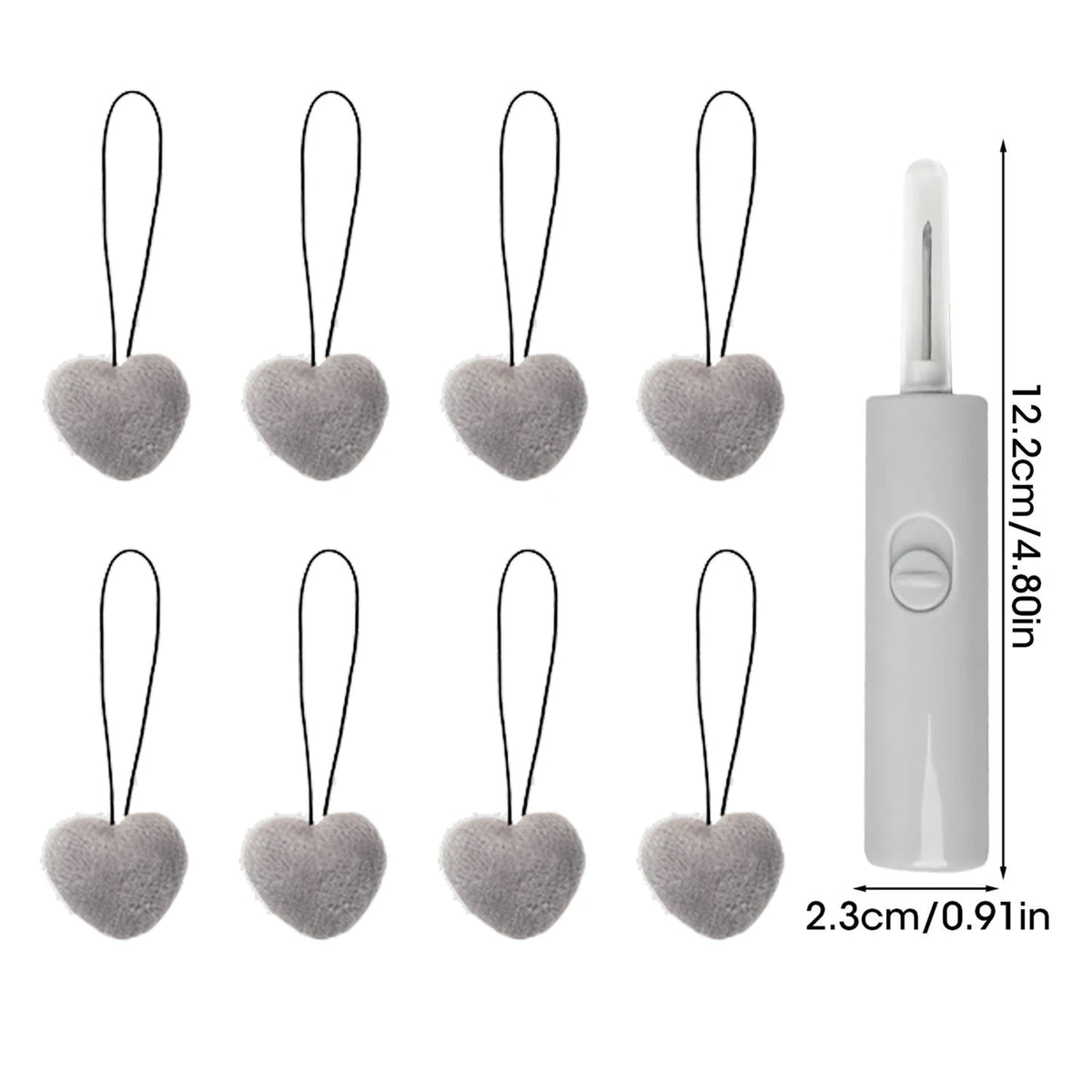 Clips para sujetar edredones y colchas – Paquete de 8 con gancho, estilos de corazón y redondos