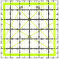 Acrylic Square Quilting Ruler with Non-Slip Rings (4 Sizes)