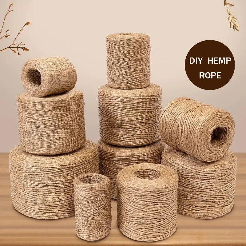 Natural Jute Twine – 2mm Hemp Cord for Crafts, Gift Wrapping, Macramé & Sewing | 50m or 100m Roll