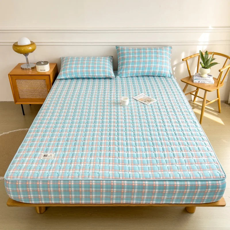 Dreamreal 100% Cotton Quilted Mattress Protector – Non-Slip, Anti-Bacterial, 12 Sizes