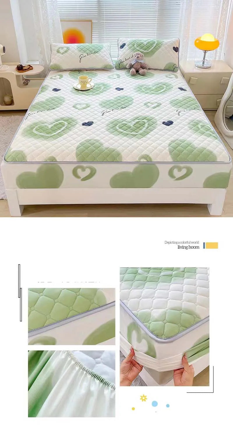 mtuove Soft Brushed Quilted Mattress Cover – Anti-Mite, Breathable, Fits 3–28cm Mattresses