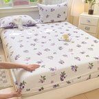 Floral Print Fitted Sheet - 500TC Polyester - 1pc or 3pc Set