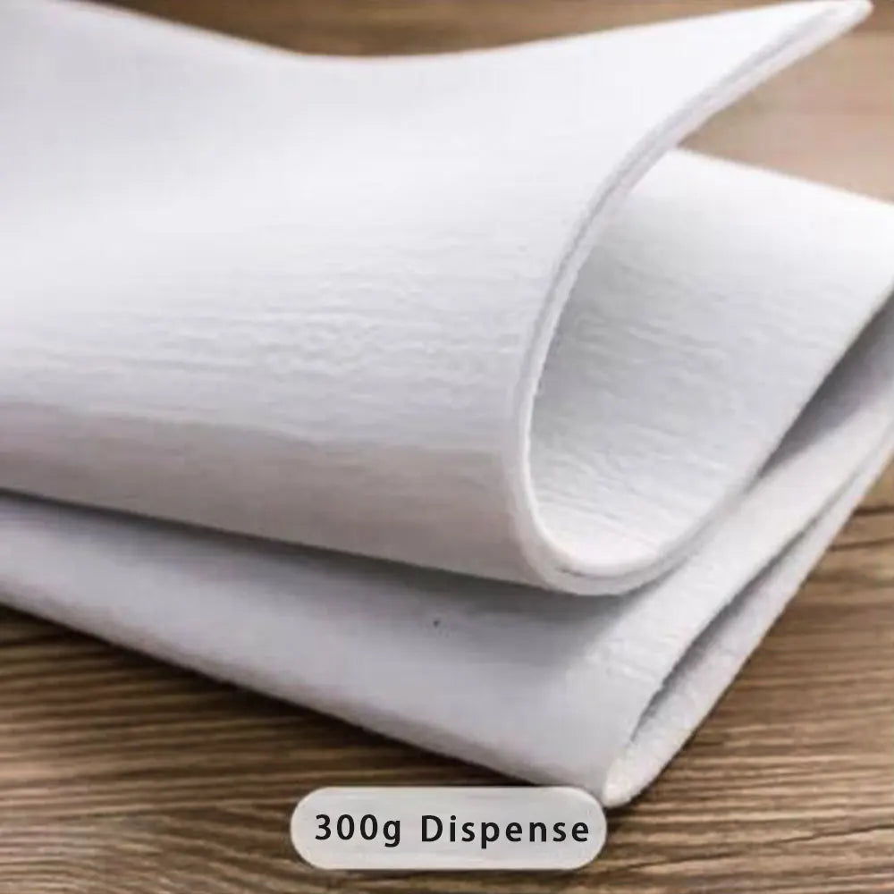 Iron-On Fusible Interfacing – 4 Weights (110g–400g), 50×100cm Pre-Cut, White