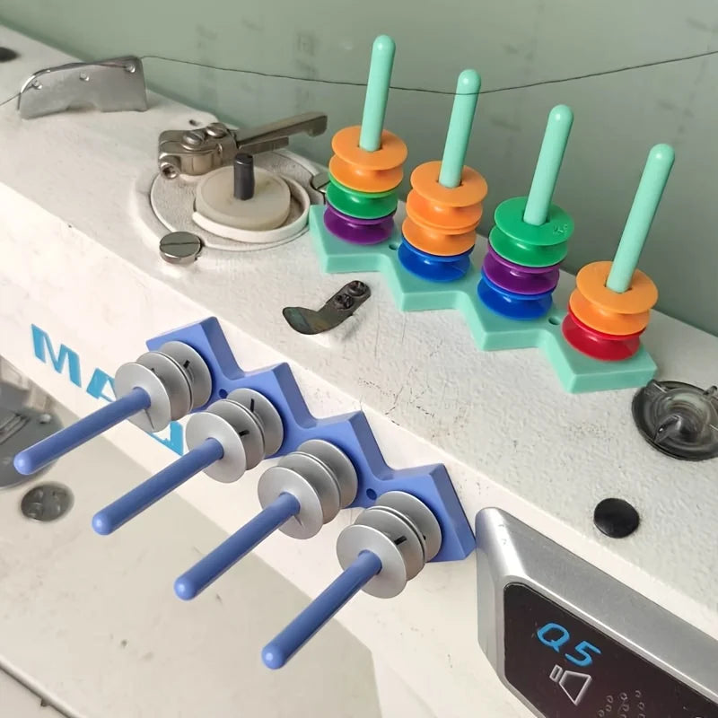 Sujetador magnético para canillas – Soporte organizador de carretes para máquina de coser con base magnética (paquete de 2)