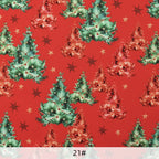 Tela estampada de pan de jengibre navideño y festivo – 100% poliéster, 150 cm de ancho