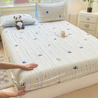 Floral Print Fitted Sheet - 500TC Polyester - 1pc or 3pc Set