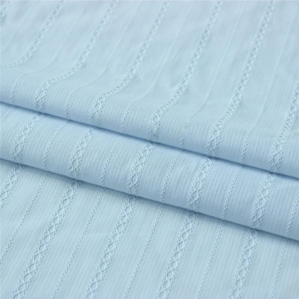 40S Cotton Jacquard Embroidery Fabric – Pastoral Style | 50×150 cm (19.7×59 in)