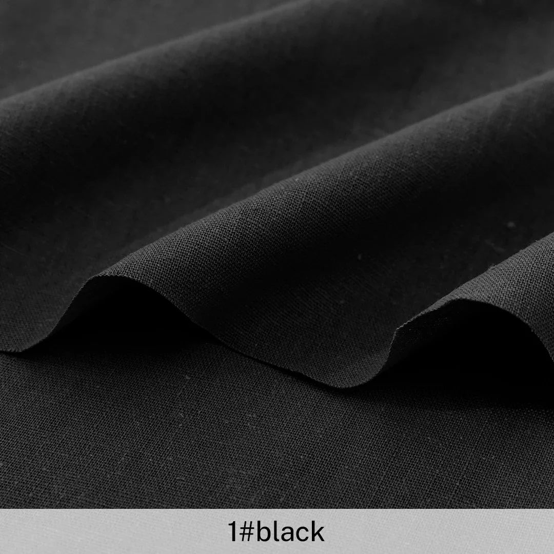 0.5m/1m/2m Pure Color Faux Cotton Linen Fabric Soft for DIY Clothing Curtain Storage Bag Home Textile Tablecloth Sewing Fabric