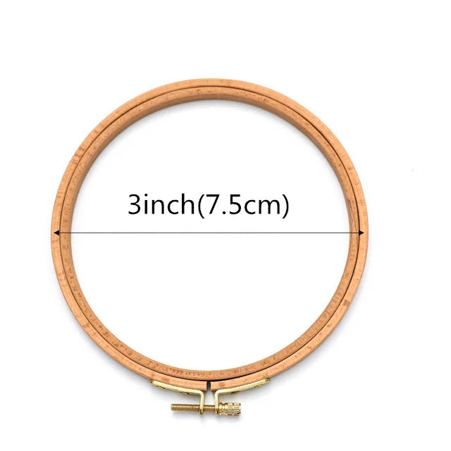Round Bamboo Embroidery Hoops — Set of 10 (3–12 inch)